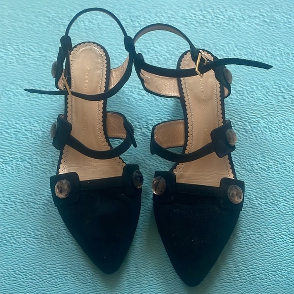 Charlotte Olympia strappy gem heeled flats - Picture 3 of 5